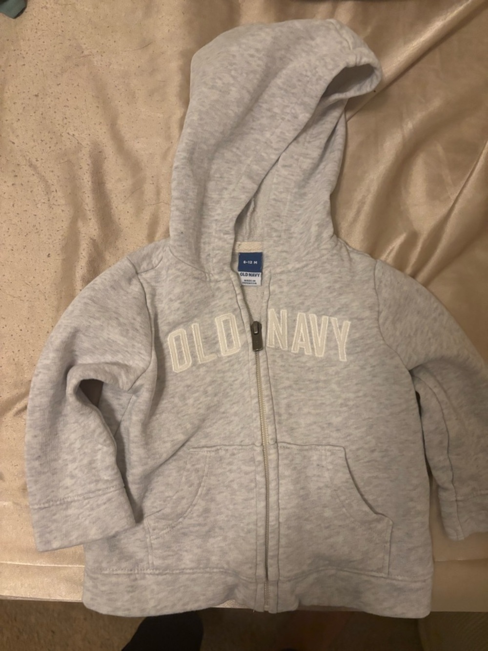 Old Navy Light Gray Zip-Up Hoodie